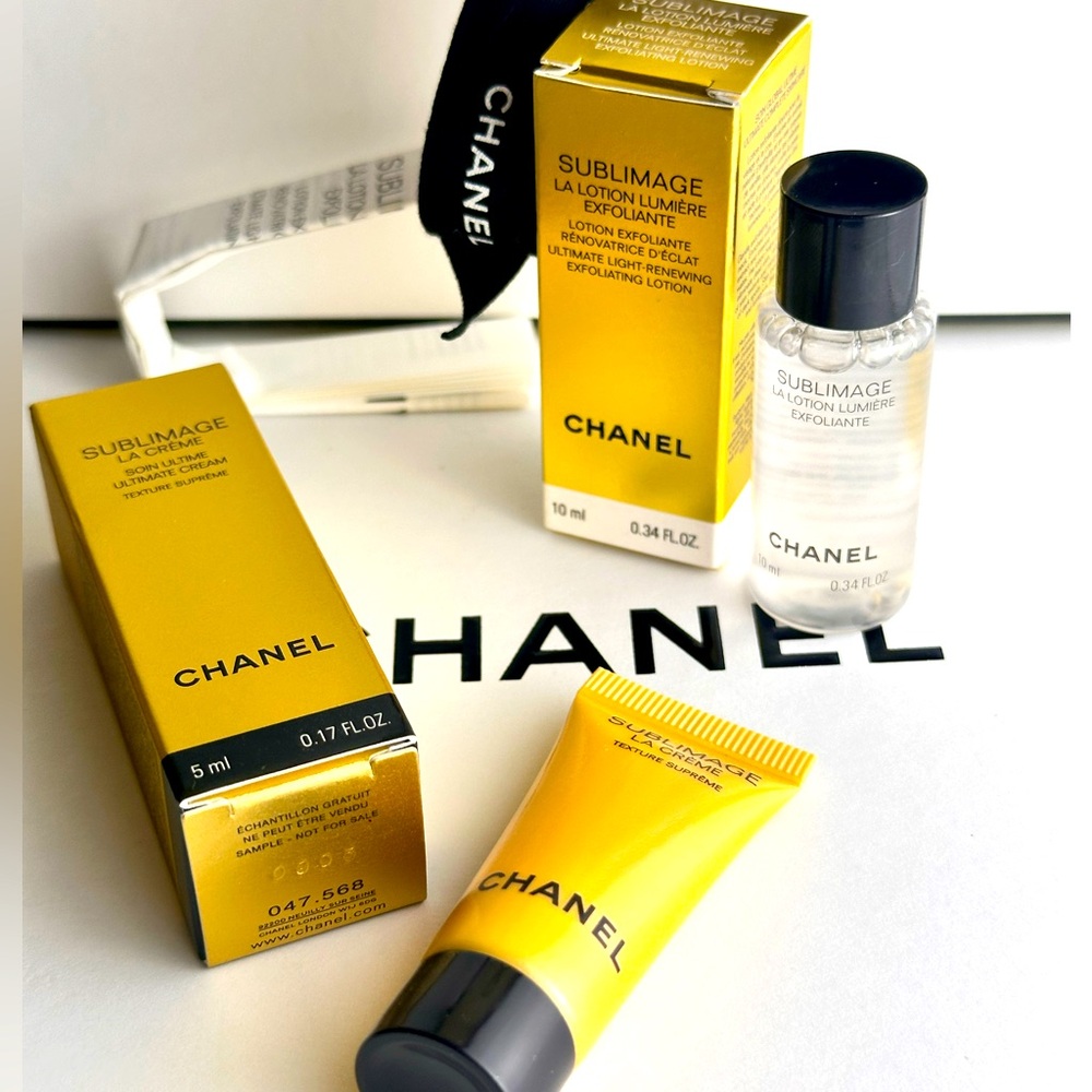 Chanel Sublimage exfoliante and ultimate face cream sample size